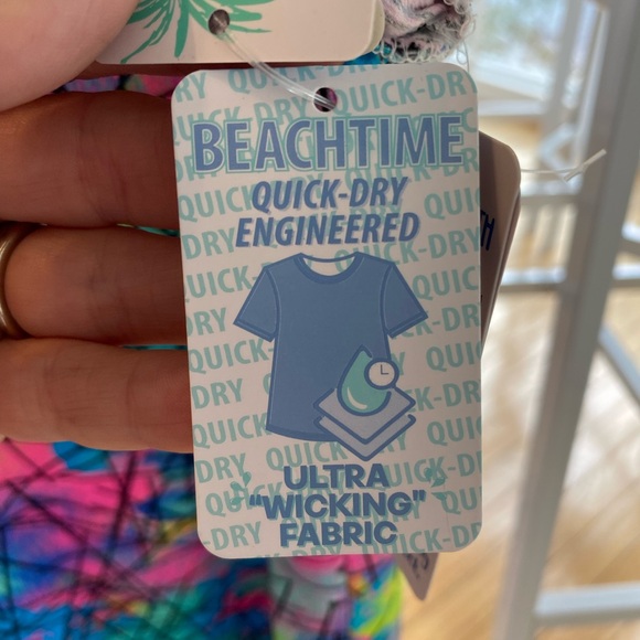 Beachtime UPF50+ Palm Tree Ruffle Top - Picture 3 of 5